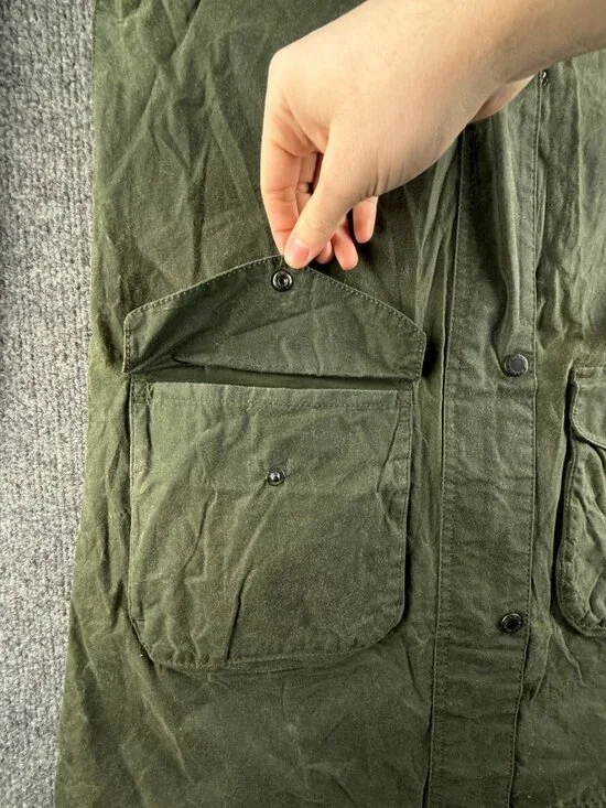 Barbour Updrift Lightweight 4oz Wax Waxed Jacket Women Full Zip Green Hooded 6 - Picture 9 of 16